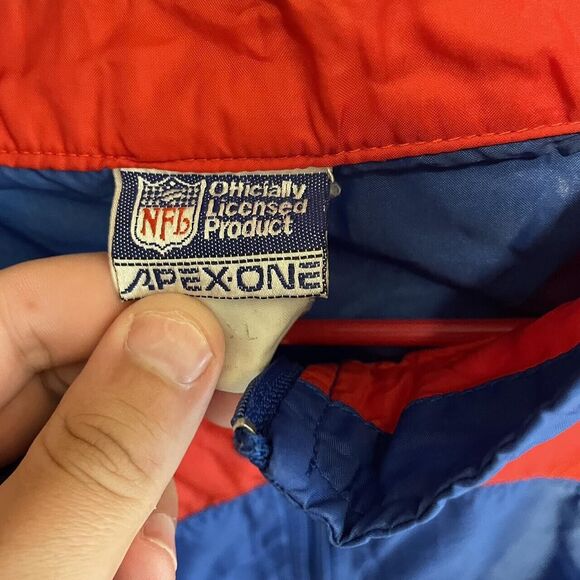 Vintage 90's New York Giants Apex One 1/2 Zip Pullover Windbreaker Jacket - Picture 6 of 6
